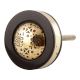 Black And Golden Brass Tiny Flower Resin Drawer Knob